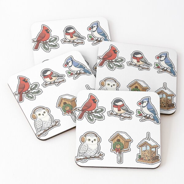 Item preview, Festive Winter Forest Birds Sticker Pack - Snowy Avian Collection designed and sold by SimpleP.