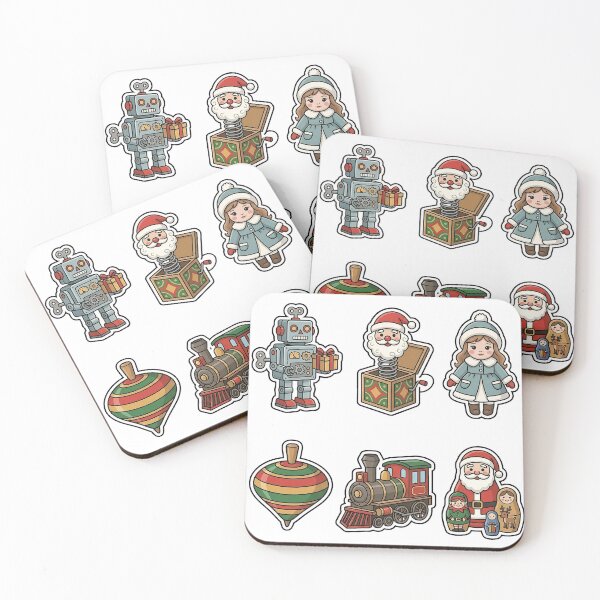 Item preview, Retro Vintage Holiday Toys Sticker Pack - Classic Toybox Favorites designed and sold by SimpleP.