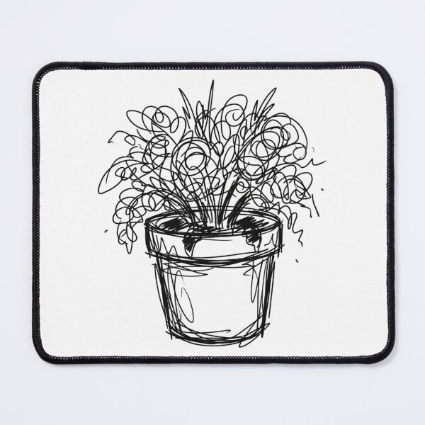 Item preview, Anxious Scribble Houseplant Messy Plant Doodle Art designed and sold by Fine-Arts-Lab.