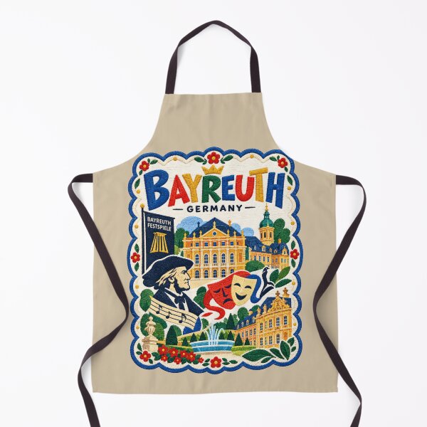 Item preview, Bayreuth Germany Embroidered Folk Art Travel Illustration designed and sold by Witsprings.