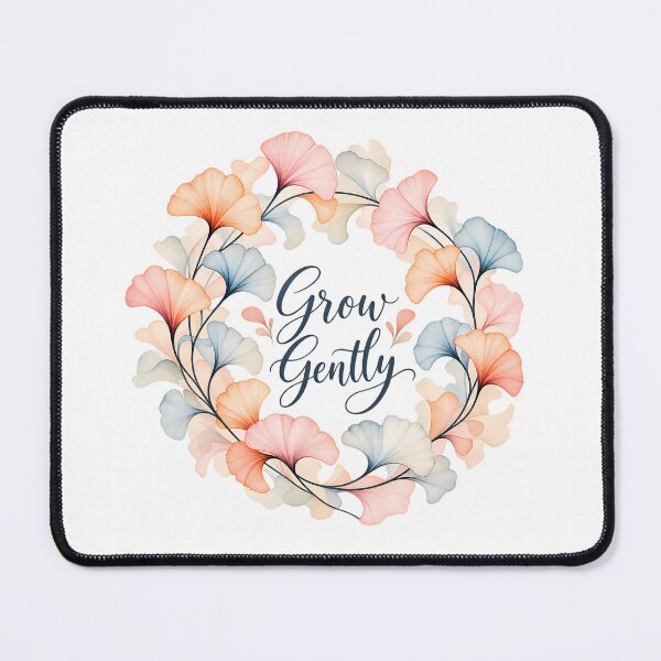Item preview, Grow Gently – Pastel Ginkgo Botanical Wreath designed and sold by BLUEFOX05.