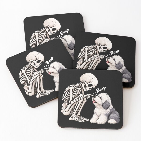 Item preview, Funny Skeleton Old English Sheepdog Boop Halloween Design Mom Dad designed and sold by rafaeltto.