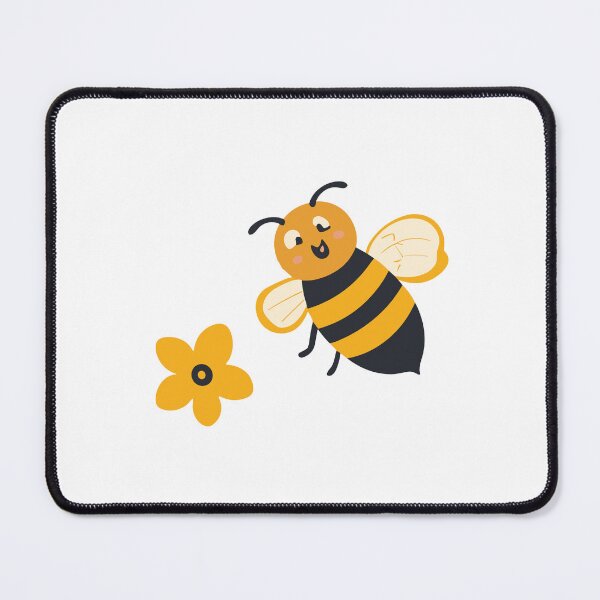 Item preview, Cute Smiling Bee with a Yellow Flower designed and sold by BunnyLove003.