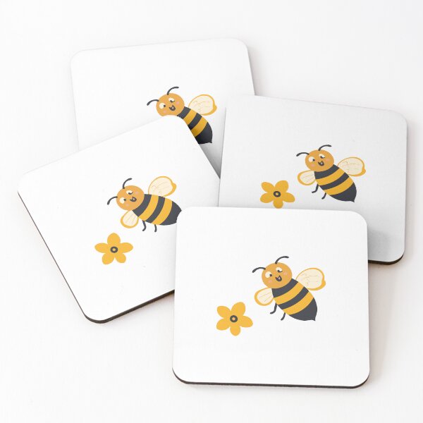 Item preview, Cute Smiling Bee with a Yellow Flower designed and sold by BunnyLove003.