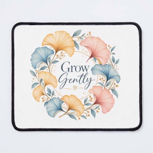 Item preview, Grow Gently – Elegant Ginkgo & Golden Botanical Wreath designed and sold by BLUEFOX05.