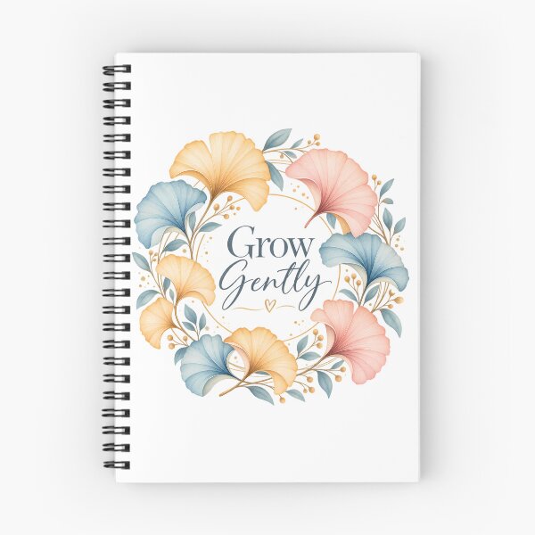 Item preview, Grow Gently – Elegant Ginkgo & Golden Botanical Wreath designed and sold by BLUEFOX05.