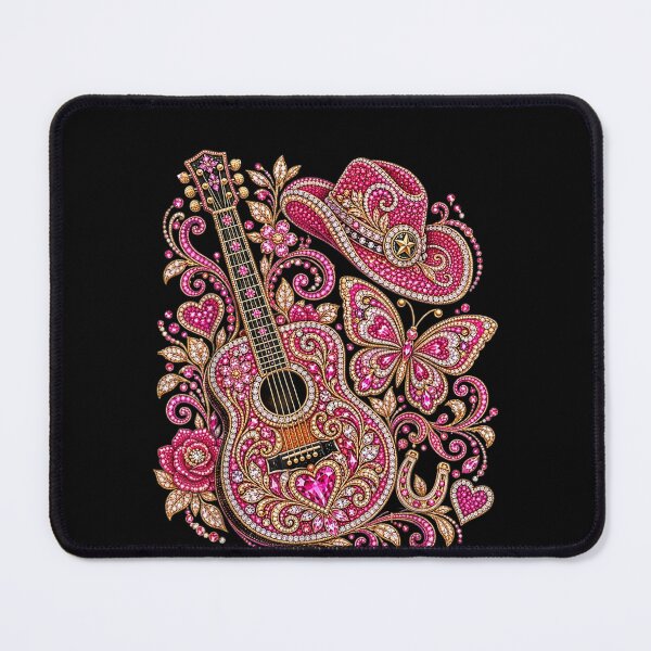Item preview, Pink Bling Cowgirl Guitar Western Rhinestone designed and sold by Juansustait.