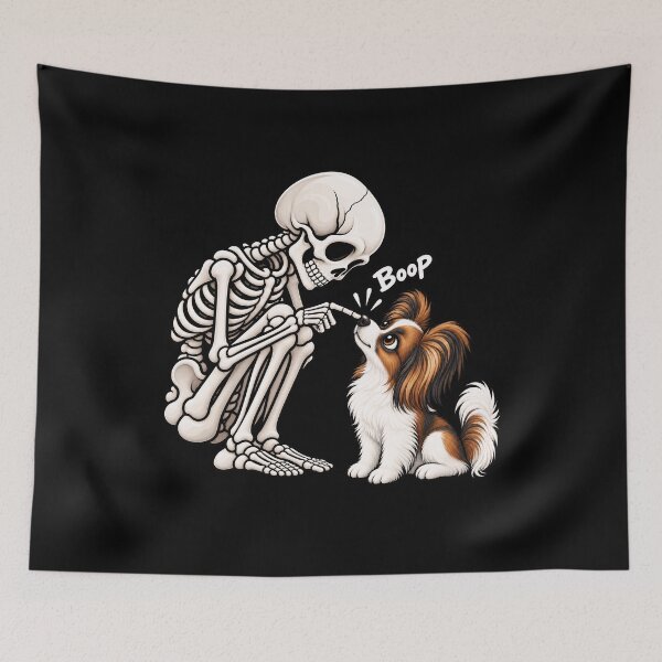 Item preview, Funny Skeleton Papillon Dog Boop Halloween Design Mom Dad designed and sold by rafaeltto.