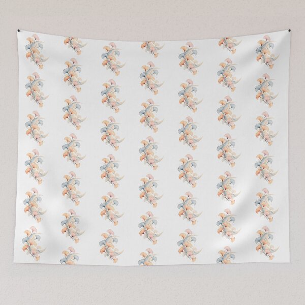 Item preview, Ginkgo Moon – Pastel Watercolor Crescent & Botanical Leaves designed and sold by BLUEFOX05.