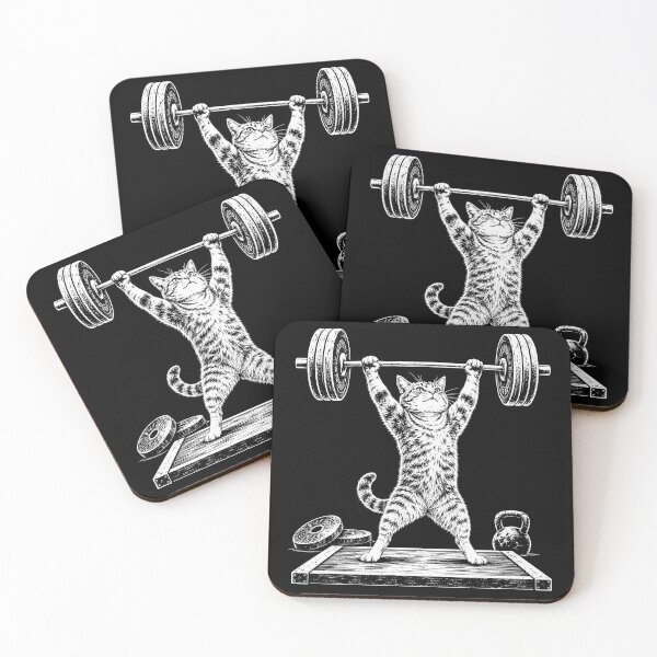 Item preview, Cat Gym Weightlifting Workout Funny Fitness designed and sold by roni-harbor.