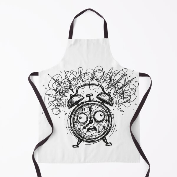Item preview, Anxious Scribble Alarm Clock Panicking Messy Doodle Art designed and sold by Fine-Arts-Lab.