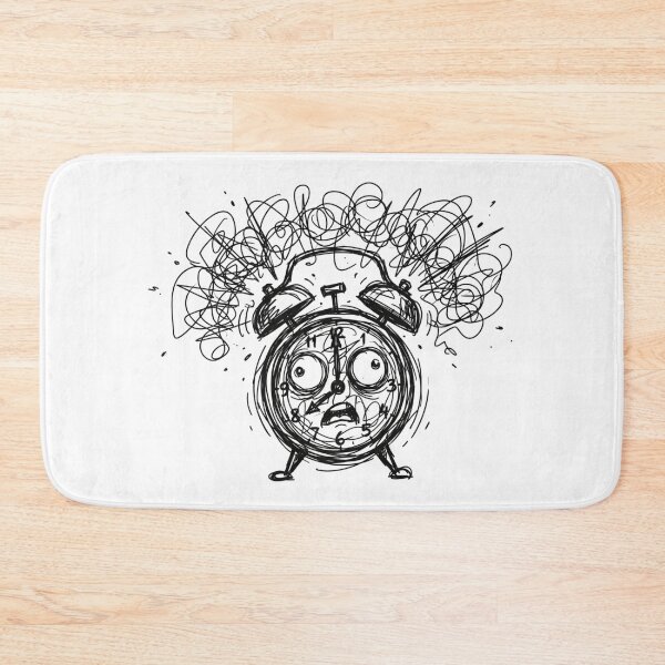 Item preview, Anxious Scribble Alarm Clock Panicking Messy Doodle Art designed and sold by Fine-Arts-Lab.