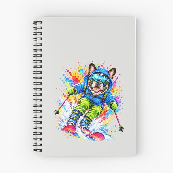 Item preview, French Bulldog skiing designed and sold by DIGOR shop.
