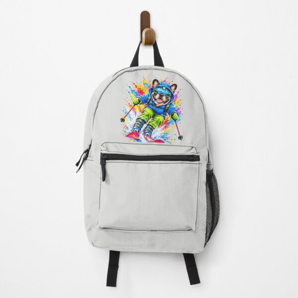 Item preview, French Bulldog skiing designed and sold by DIGOR shop.