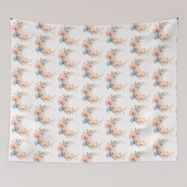 Item preview, Crescent Ginkgo Moon – Soft Watercolor Botanical Art designed and sold by BLUEFOX05.