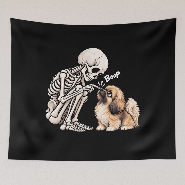 Item preview, Funny Skeleton Pekingese Dog Boop Halloween Design Mom Dad designed and sold by rafaeltto.