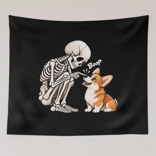 Item preview, Funny Skeleton Pembroke Welsh Corgi Dog Boop Halloween Design Mom Dad designed and sold by rafaeltto.