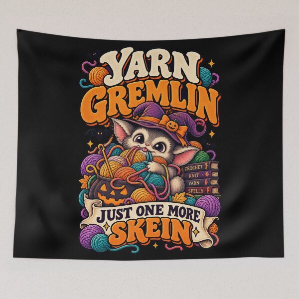 Item preview, Yarn Gremlin Just One More Skein - Funny Crochet Knitting Yarn Lover designed and sold by MOTIFOLK.