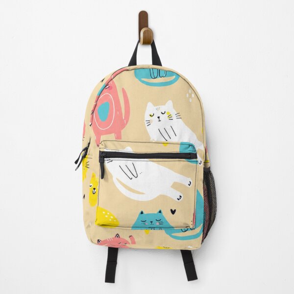 Item preview, Cute Cat Seamless Pattern | Colorful Kawaii Cats Kids Bedding & Nursery Decor designed and sold by Atum&Art.