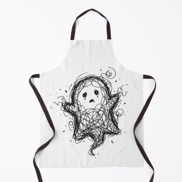 Item preview, Funny Anxious Scribble Ghost Chaotic Overthinking Doodle Art designed and sold by Fine-Arts-Lab.
