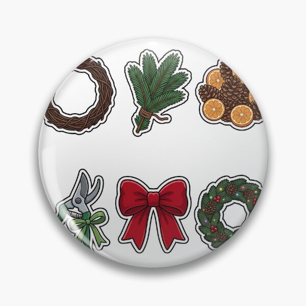 Item preview, Festive Christmas Wreath Making Sticker Pack - DIY Wreath Craft Favorites designed and sold by SimpleP.