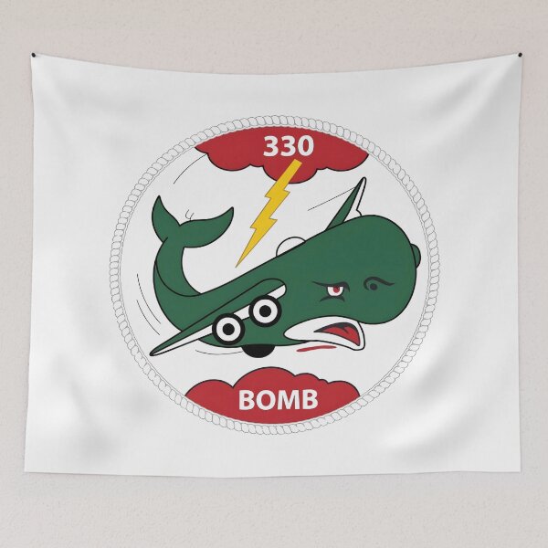 Item preview, USAAF 330th Bombardment Squadron Flying Whale Patch designed and sold by CharlieDesings.