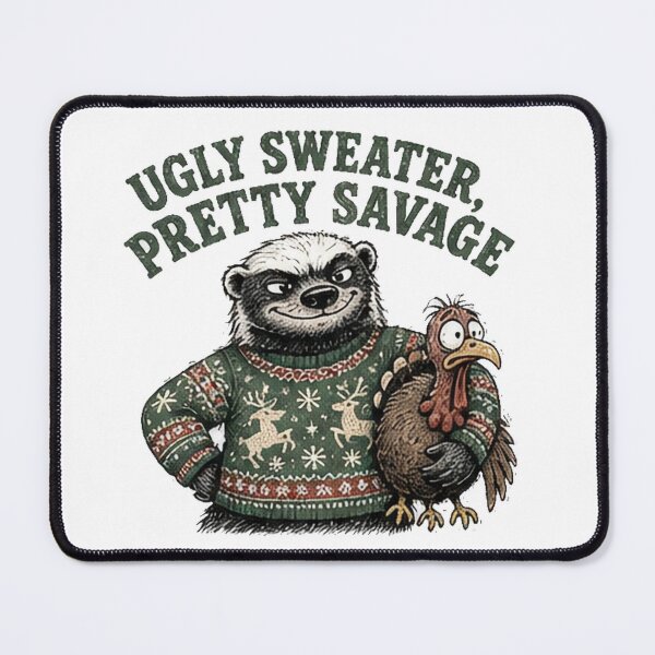 Item preview, Funny Honey Badger Ugly Sweater Christmas designed and sold by paintingnou.