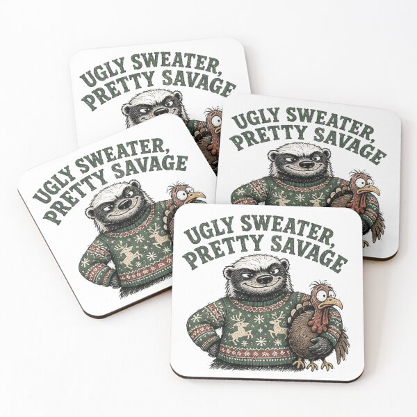 Item preview, Funny Honey Badger Ugly Sweater Christmas designed and sold by paintingnou.