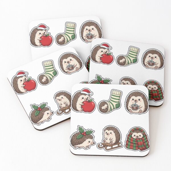 Item preview, Cute Winter Hedgehog Friends Sticker Pack - Woodland Holiday Animal Set designed and sold by SimpleP.
