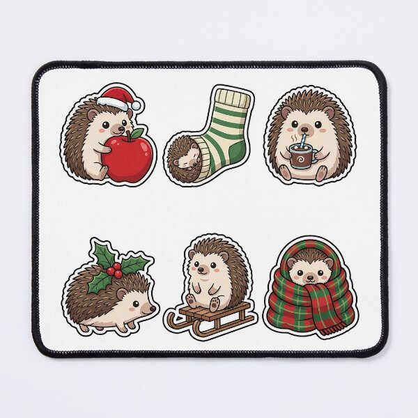 Item preview, Cute Winter Hedgehog Friends Sticker Pack - Woodland Holiday Animal Set designed and sold by SimpleP.