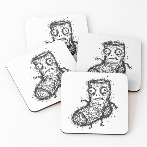 Item preview, Funny Anxious Scribble Sock Monster Confused Messy Doodle designed and sold by Fine-Arts-Lab.