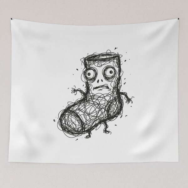 Item preview, Funny Anxious Scribble Sock Monster Confused Messy Doodle designed and sold by Fine-Arts-Lab.