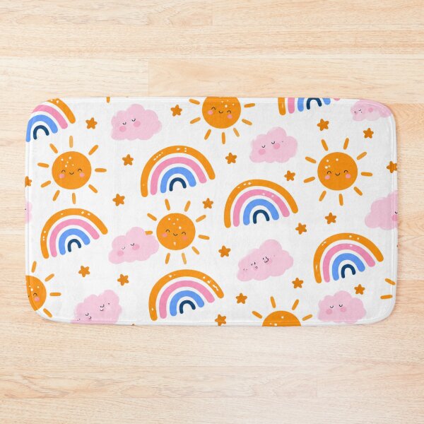 Item preview, Cute Rainbow & Sunshine Seamless Pattern | Kids Bedding & Nursery Decor designed and sold by Atum&Art.