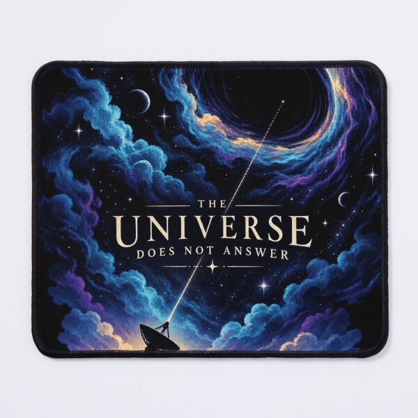 Item preview, The Universe Does Not Answer Space Art - Cosmic Radio Telescope Design | Redbubble designed and sold by AstroPal28.
