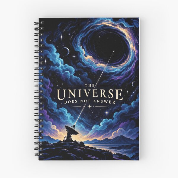 Item preview, The Universe Does Not Answer Space Art - Cosmic Radio Telescope Design | Redbubble    designed and sold by AstroPal28.