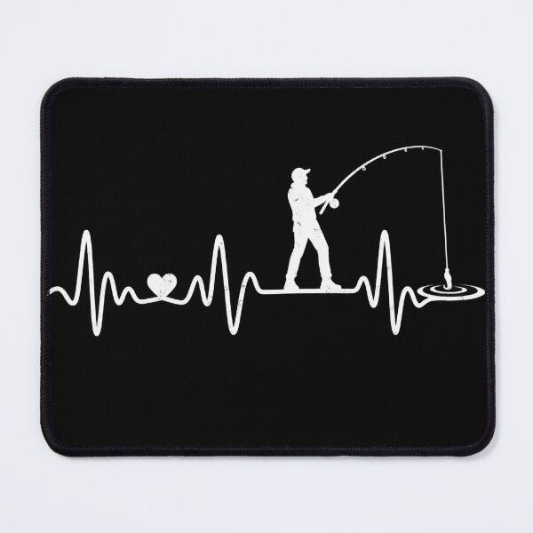 Item preview, Fishing Is My Heartbeat Fisherman Graphic Tee designed and sold by DesignArtist.ia.