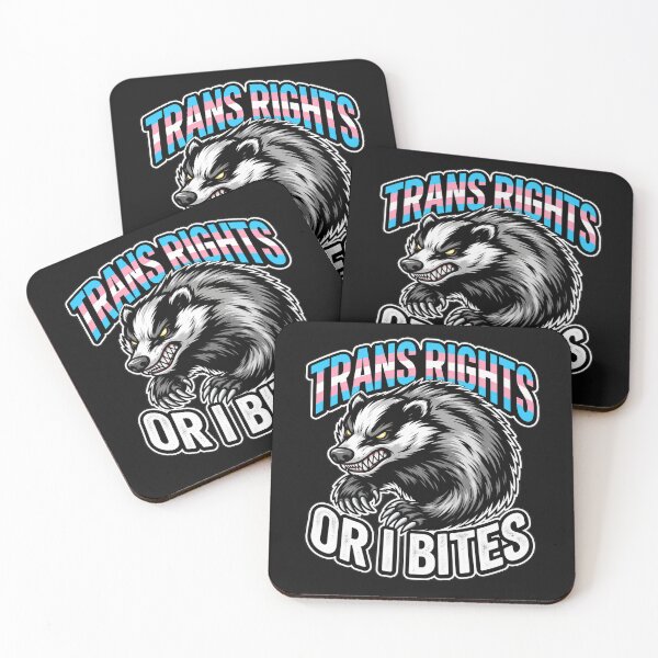 Item preview, Angry Badger Trans Rights Or I Bites Pride Illustration designed and sold by SayMaria.