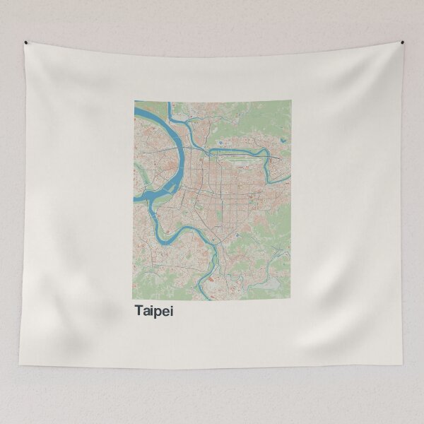 Item preview, Taipei Minimalistic Map Art designed and sold by MapsNerd.