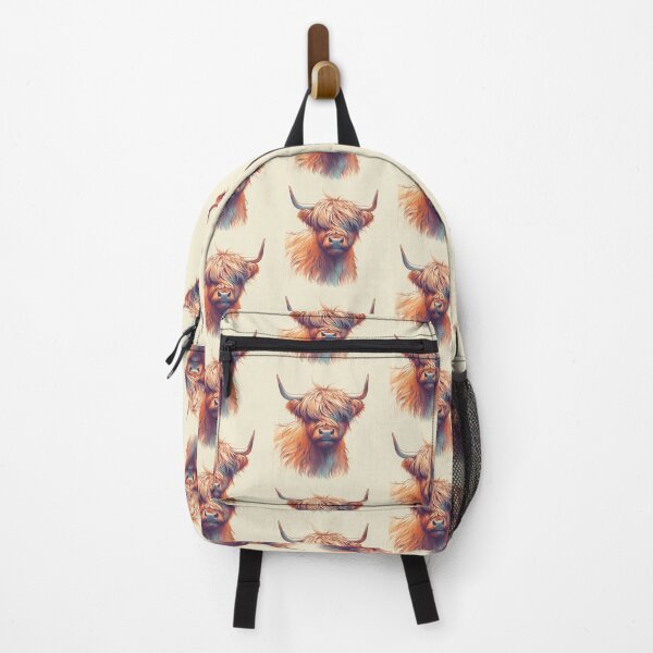Item preview, Scottish Highland Cow Abstract Retro Sketch designed and sold by MaedK.
