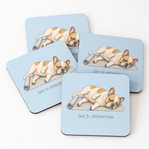 Item preview, French Buldog attempting yoga day 3 designed and sold by DIGOR shop.