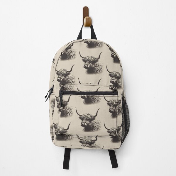 Item preview, Scottish Highland Cow Abstract Retro Sketch designed and sold by MaedK.