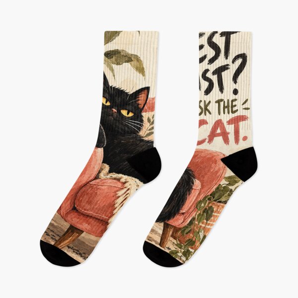 Item preview, Guest List? Ask the Cat | Funny Black Cat Owner Introvert Gift designed and sold by AbstractAuraArt.