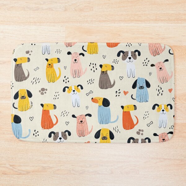Item preview, Cute Dog Seamless Pattern | Colorful Puppy Kids Bedding & Nursery Decor designed and sold by Atum&Art.