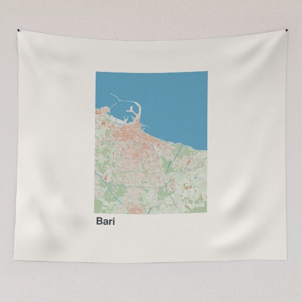 Item preview, Bari Minimalistic Map Art designed and sold by MapsNerd.