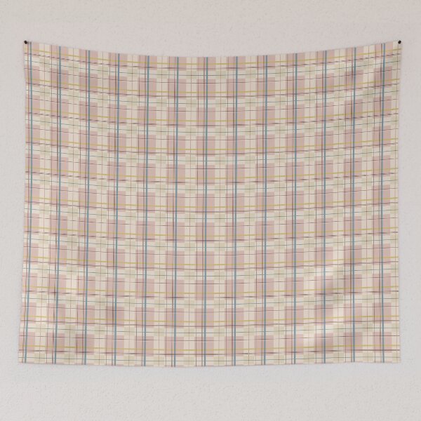 Item preview, Dusty Rose and Blue Architectural Plaid designed and sold by AKAYOLO.