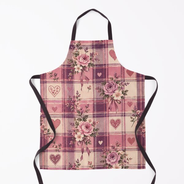 Item preview, Pink Rose Plaid Pattern | Romantic Cottagecore Floral Hearts Aesthetic designed and sold by TheStephanieRome.
