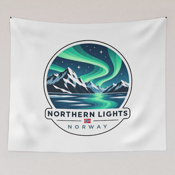 Item preview, Northern Lights Norway Aurora Design designed and sold by NewNomads.