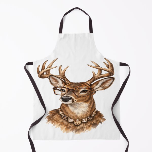 Item preview, Deer With Glasses Funny Stylish Deer Antlers Portrait designed and sold by OUICHA.