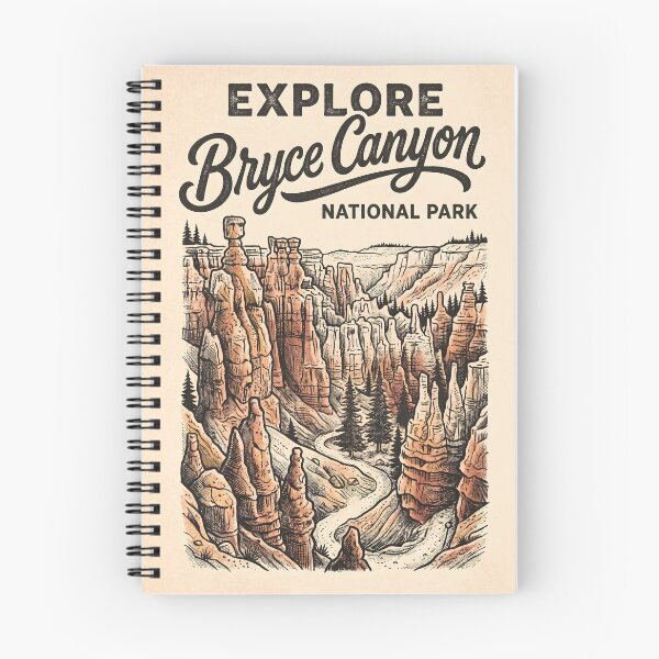 Item preview, Explore Bryce Canyon National Park Vintage Travel Poster designed and sold by Wild Places Paper Co..