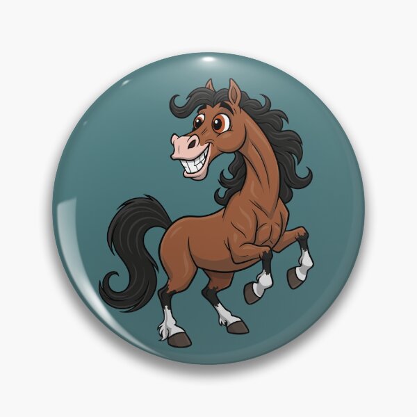 Item preview, A cartoon drawing of an Adaev horse designed and sold by Cheval-de-coeur.